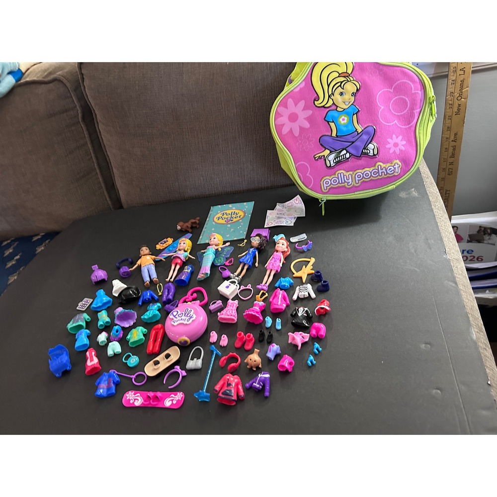 Polly Pocket Playset‎ Backpack Dolls Outfits Accessories Lot
